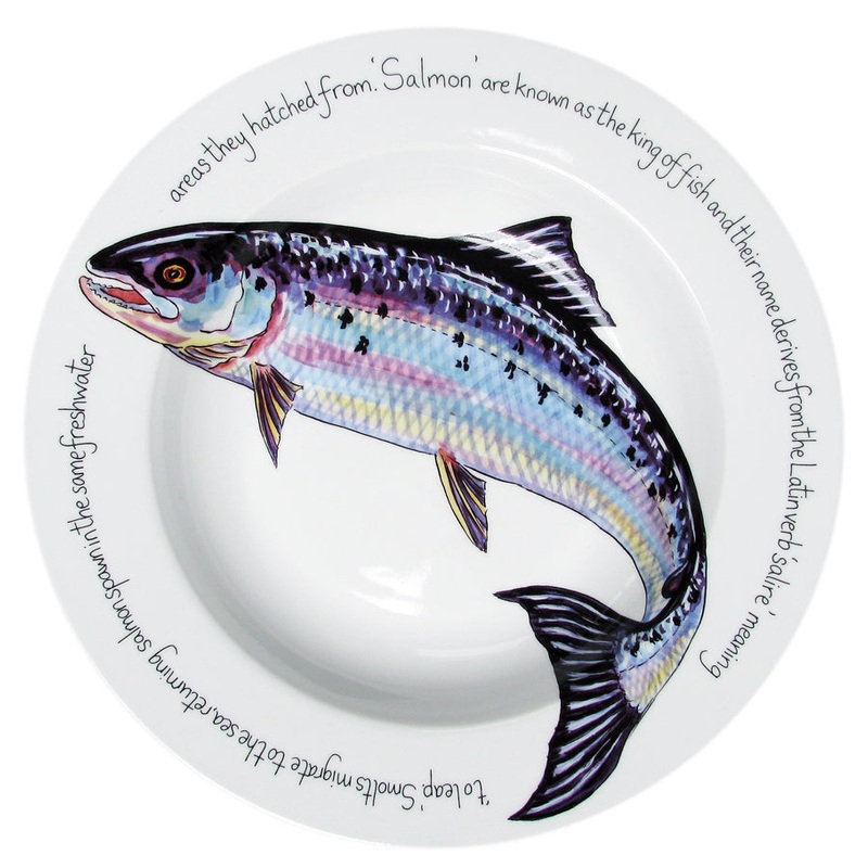 Salmon 30cm (11") Deep Rimmed Plate