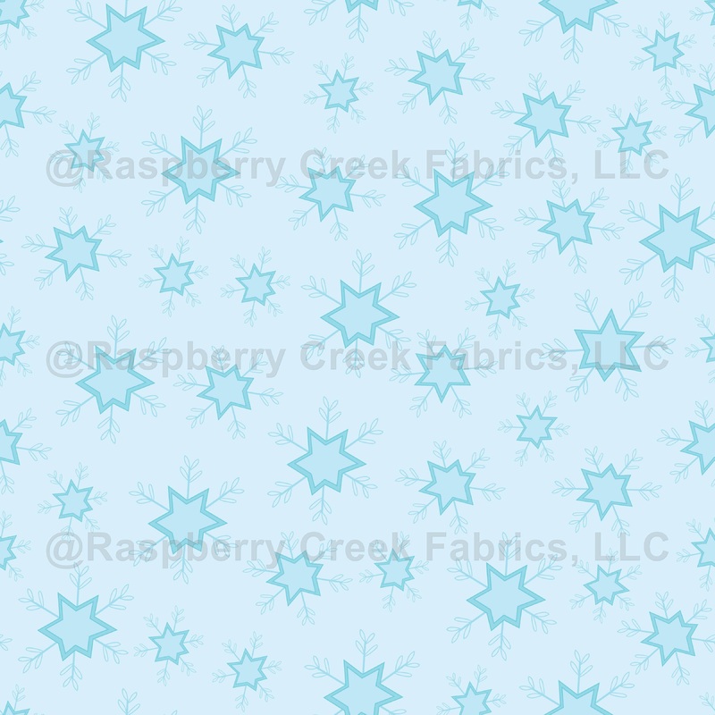 Snowflake Pattern, Blue Snowflakes, Snow