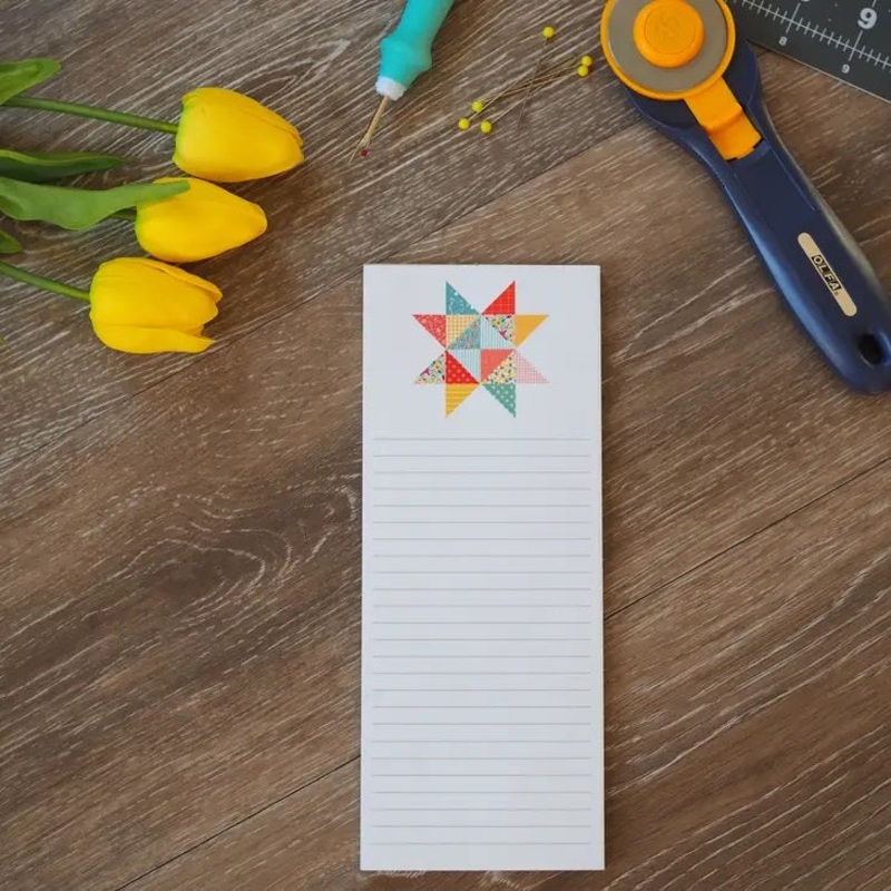 Quilt Star Lined Notepad