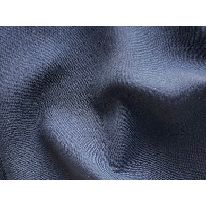 SoftBlack Viscose & Wool Challis (Made in Japan)