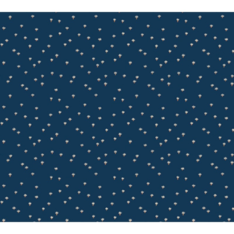 Tiny Prickly Florals on Blue