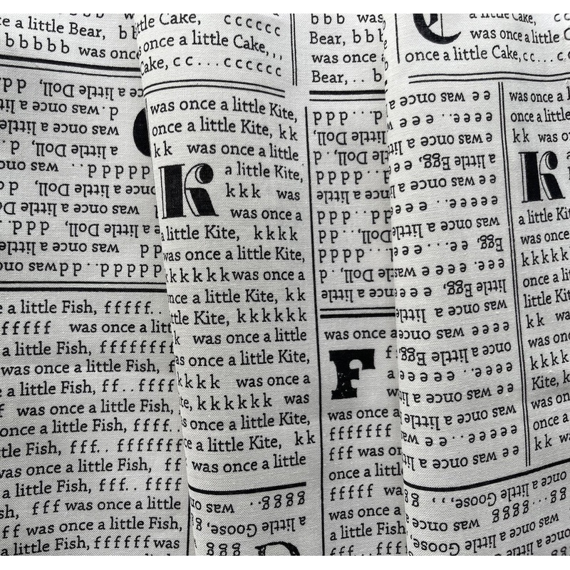 "Was Once A Little..." Alphabet Quilting Cotton (Made in Japan)