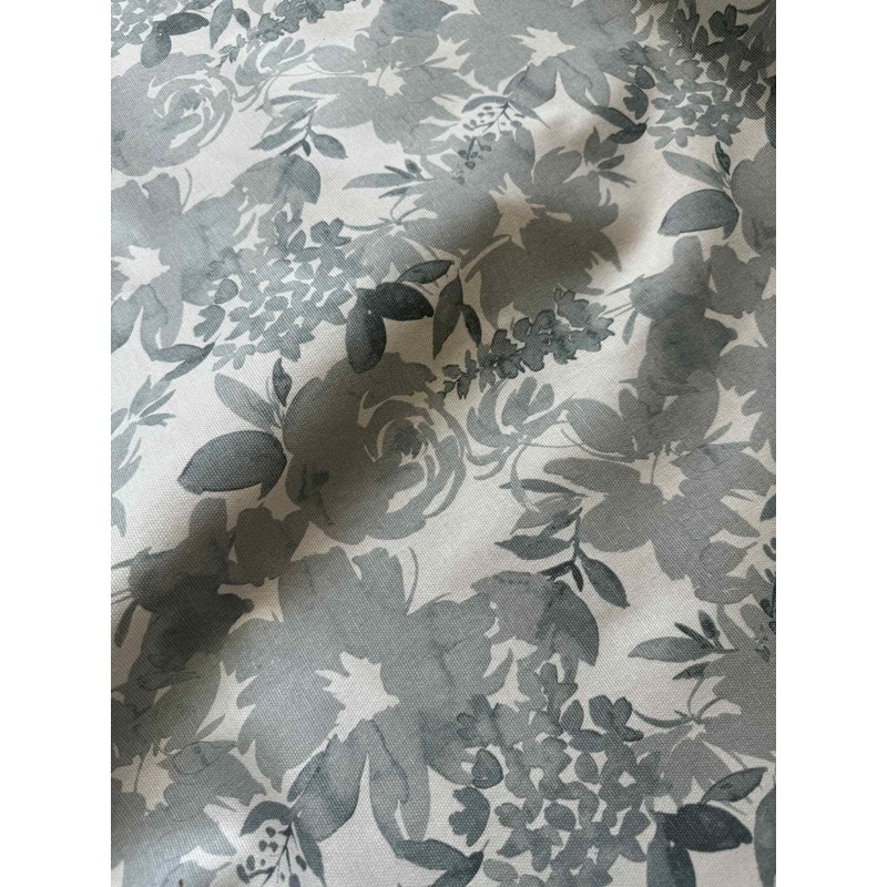 Zinnia Floral in Shy Blue - Premier Prints Cotton Canvas Fabric