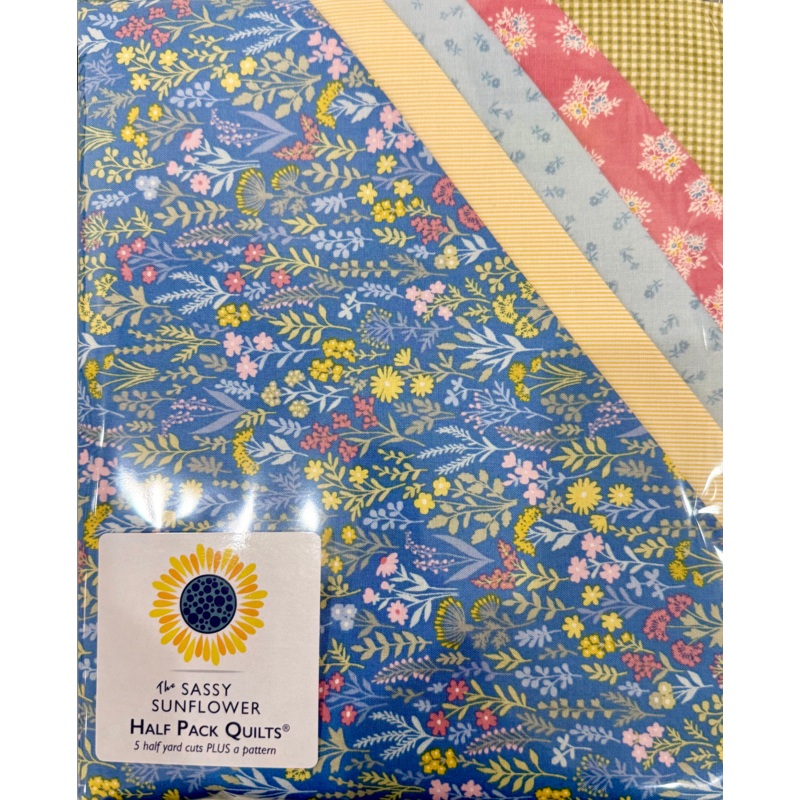 Pastel Prairie-The Sassy Sunflower Half Pack Quilts Kit