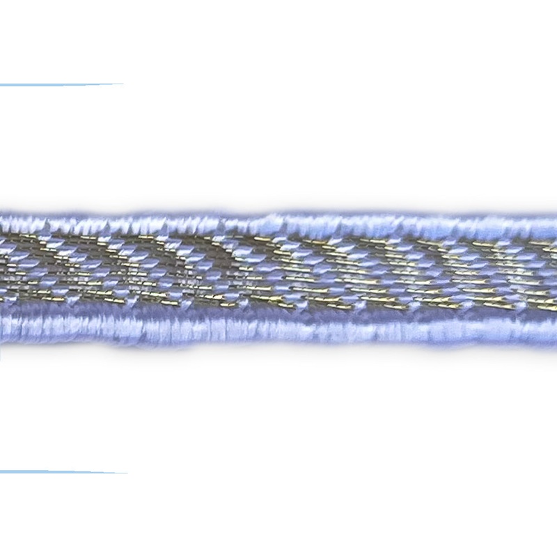 1/4" Plaited White & Gold Metallic Trim (Made in Austria)
