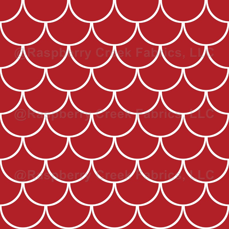 Red Mermaid Scales, Fish Scales, Dragon Scales, Arch Pattern