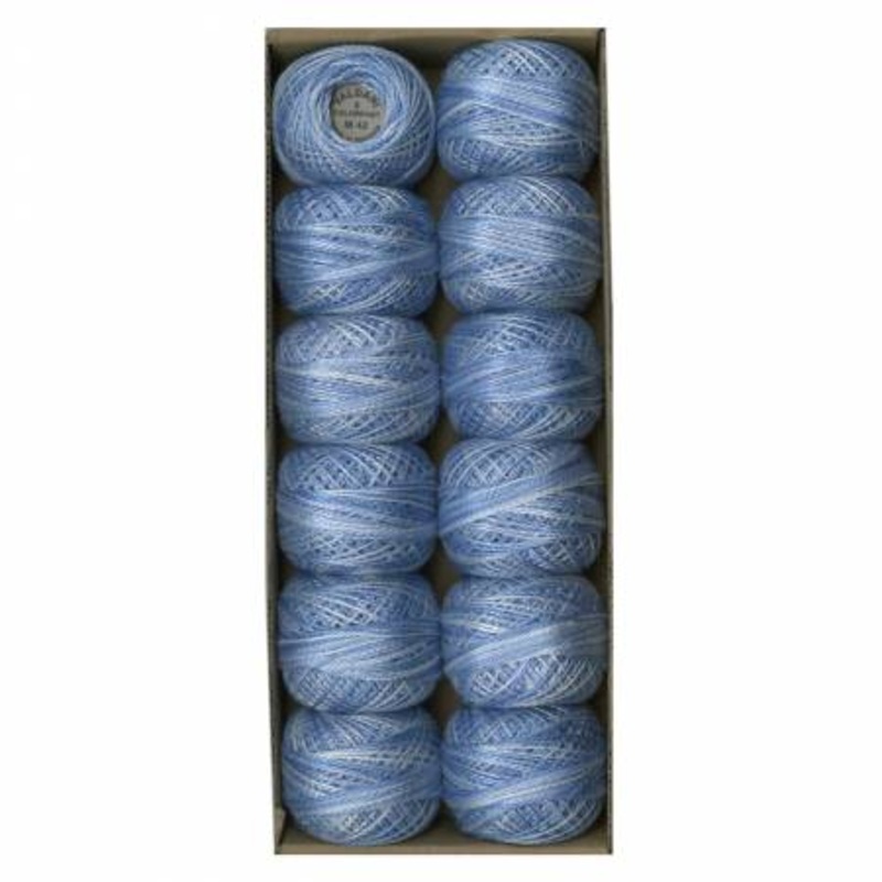 Valdani Variegated Pearl Cotton Ball Colour M42 Summer Sky