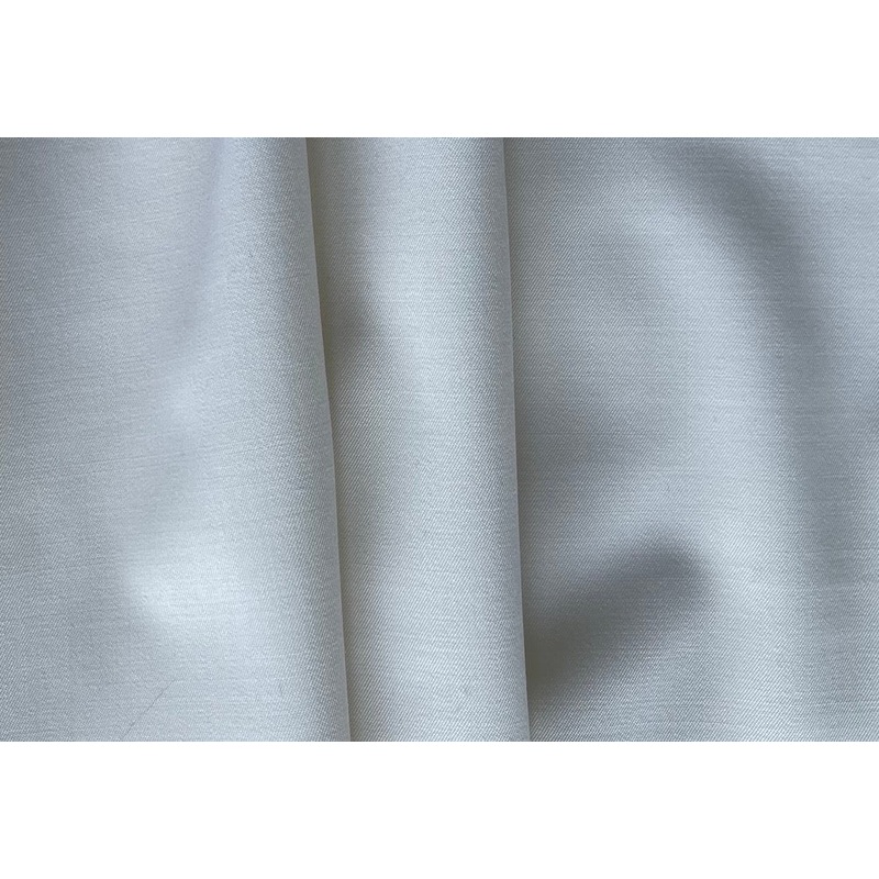 Botto Guiseppe Dyed White Stretch Wool Twill Suiting (Made in Italy)