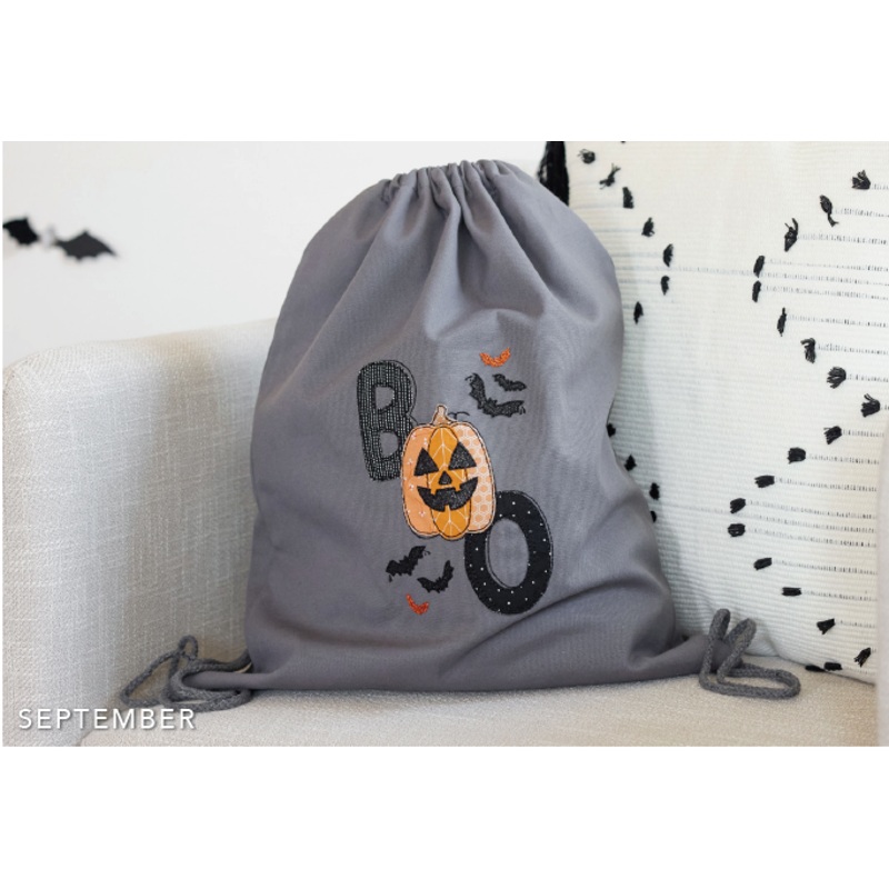 Kimberbell Digital Dealer Exclusives 2024: FAB-BOO-LOUS Canvas Backpack - September