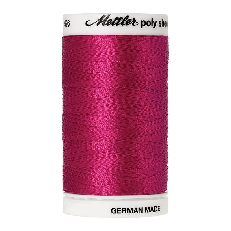 Mettler Poly Sheen Polyester Embroidery Thread 40wt 140d 800m/875yds - Bright Ruby