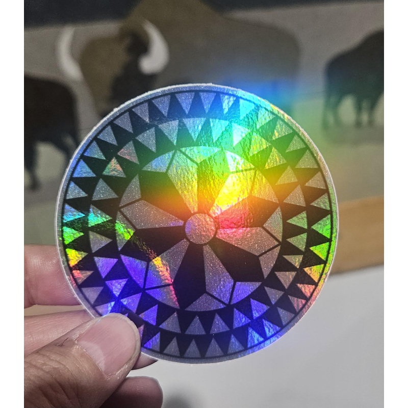 Quilt Block Holograpich Sticker