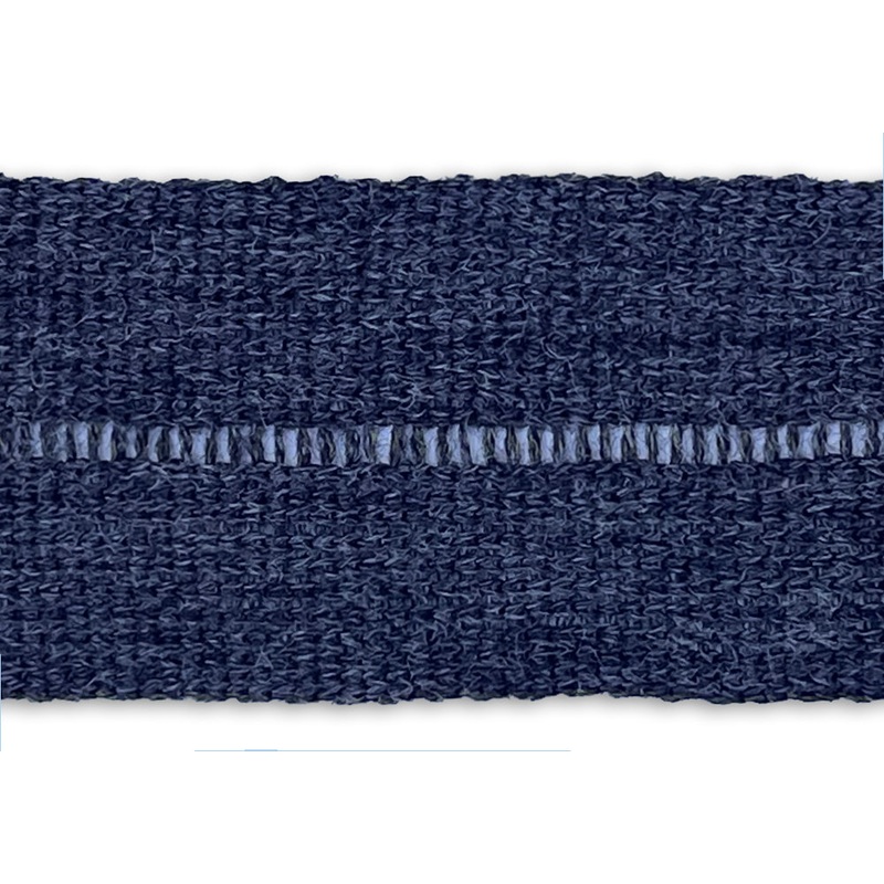 1 1/8" Charcoal Grey Fold-Over Wool Trim (Made in Japan)