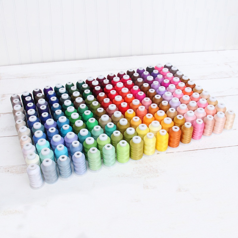 160 Colors of Polyester Embroidery Thread Set - 1000 Meters