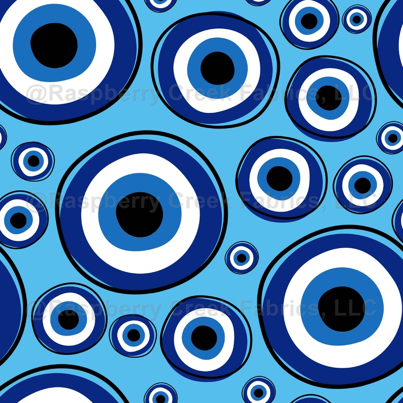 Nazar, Evil Eye Pattern, Greek Eye, Turkish Eye, Blue, Black