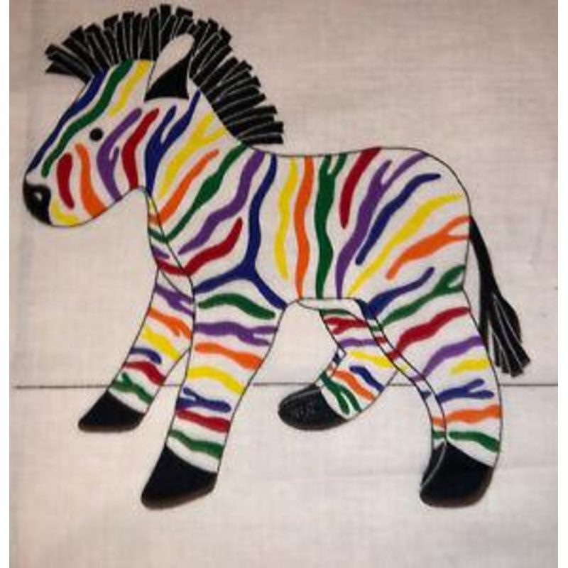 Rainbow Zebra Panel