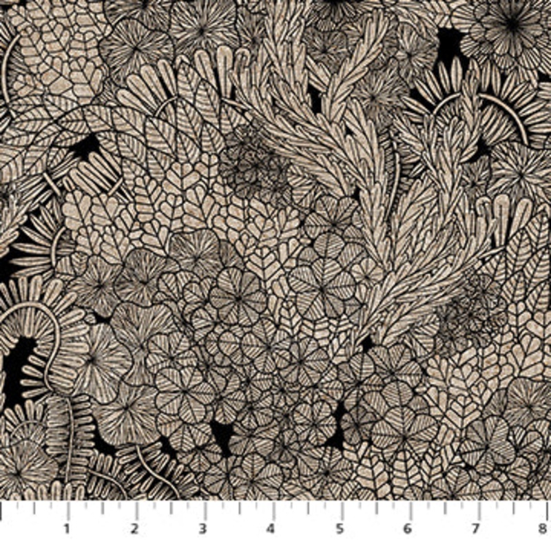 Rhythm & Leaves - Black Botanical