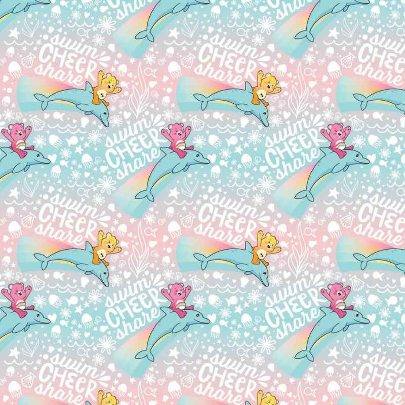 Swim Cheer Share Care Bears, Mer Bears Pink