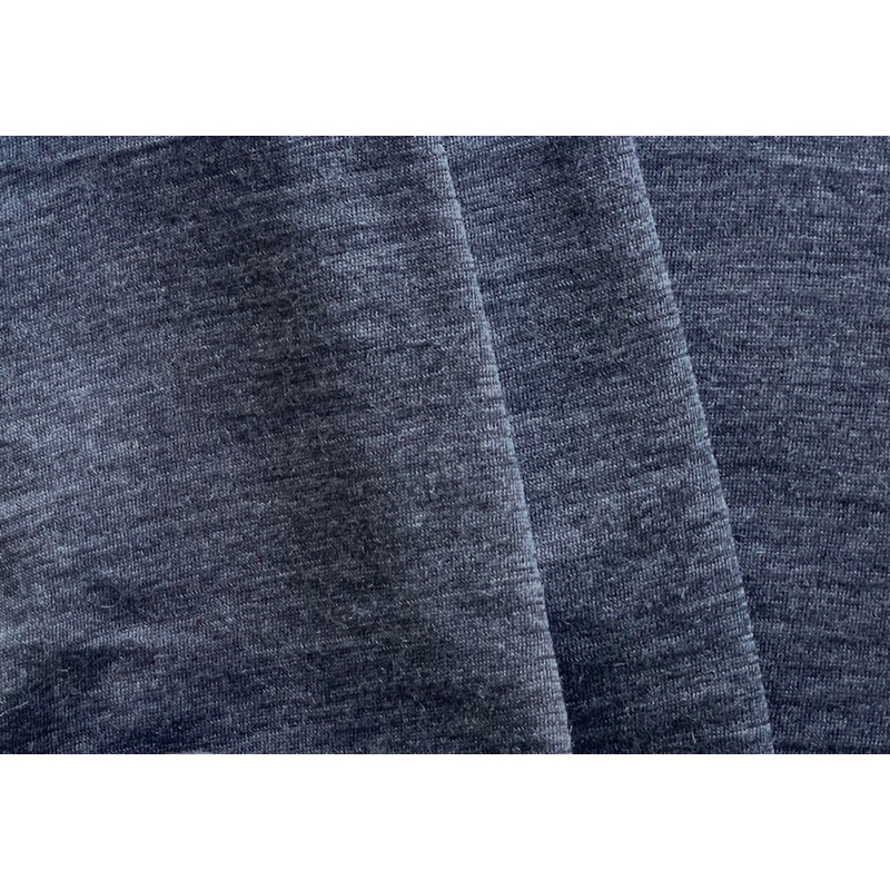 Heathered Dark Grey Wool Jersey Knit (Made in Italy)