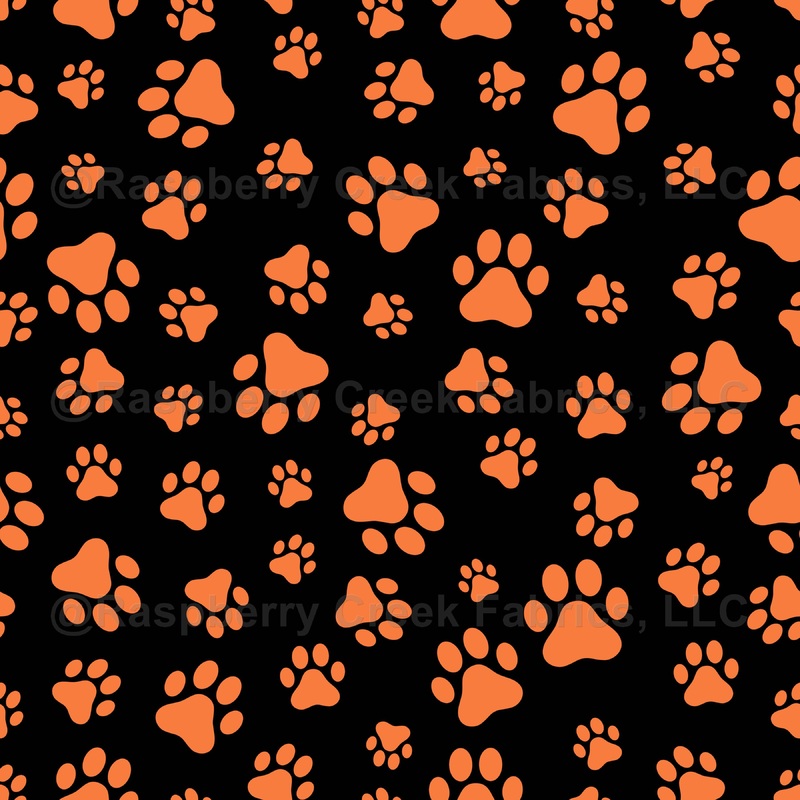 Orange Paws, Pattern Of Paws, Paw Prints, Animal Paws