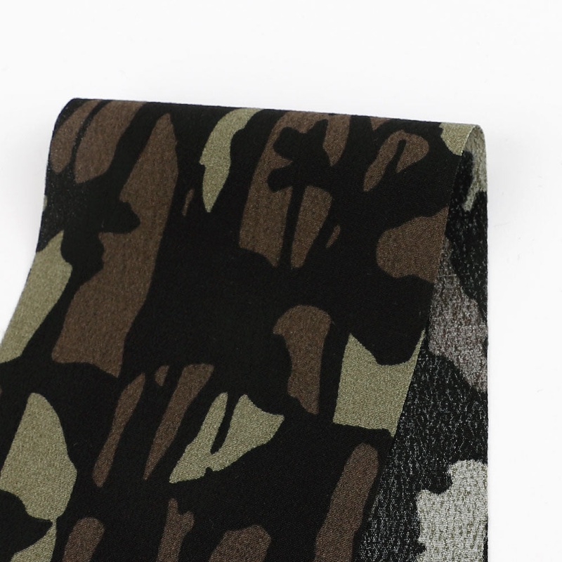 Retro Camo Viscose Crepe - Sage