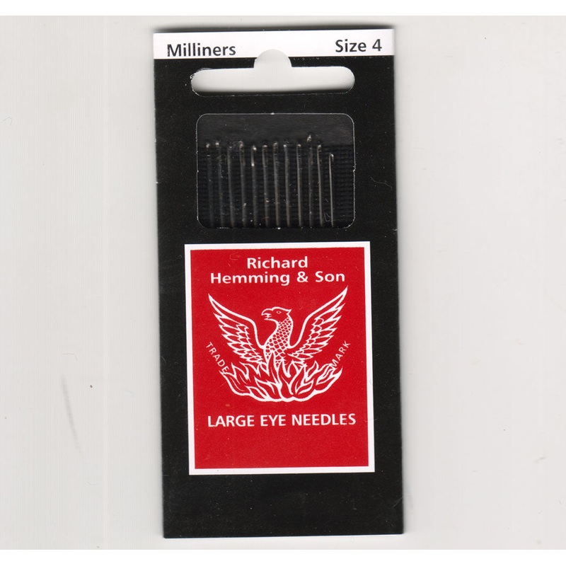 Richard Hemming Needles - Milliners Size 4 - Made in England