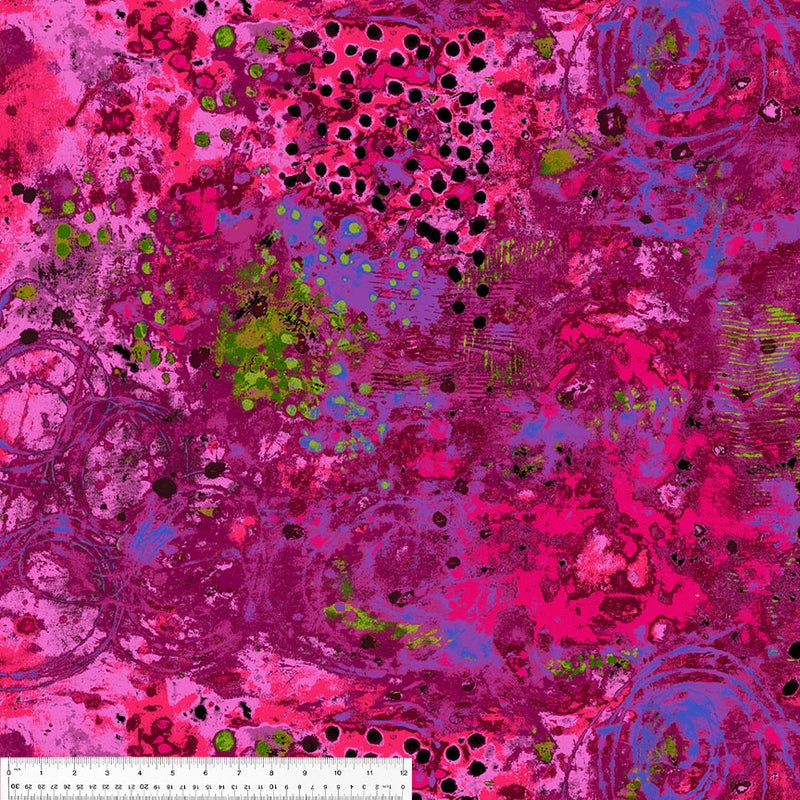 Spotted Graffiti in Blackberry Patch by Marcia Derse - Windham Fabrics - 100% Cotton