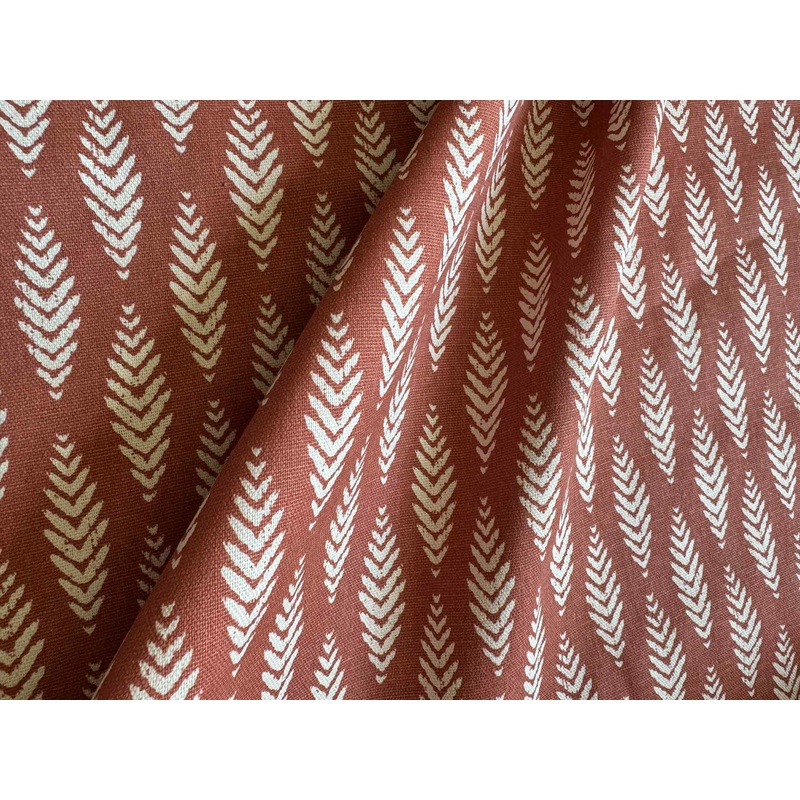 Ash Sandstone Reed Feather Aztec Southwest Rust - Premier Prints Cotton Canvas Fabric
