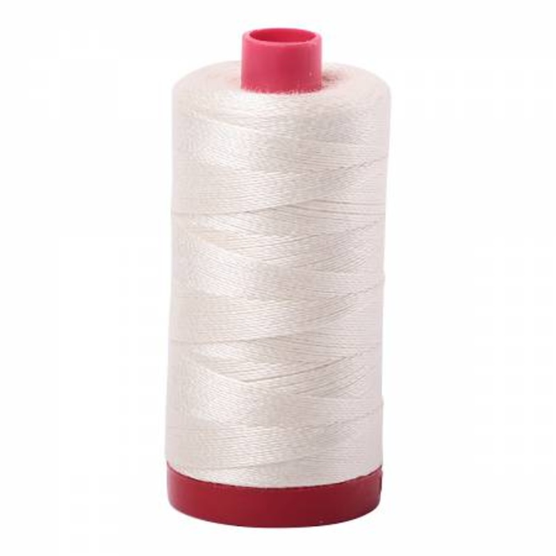 Aurifil Cotton Mako 12wt Thread 356 yards - Chalk #2026