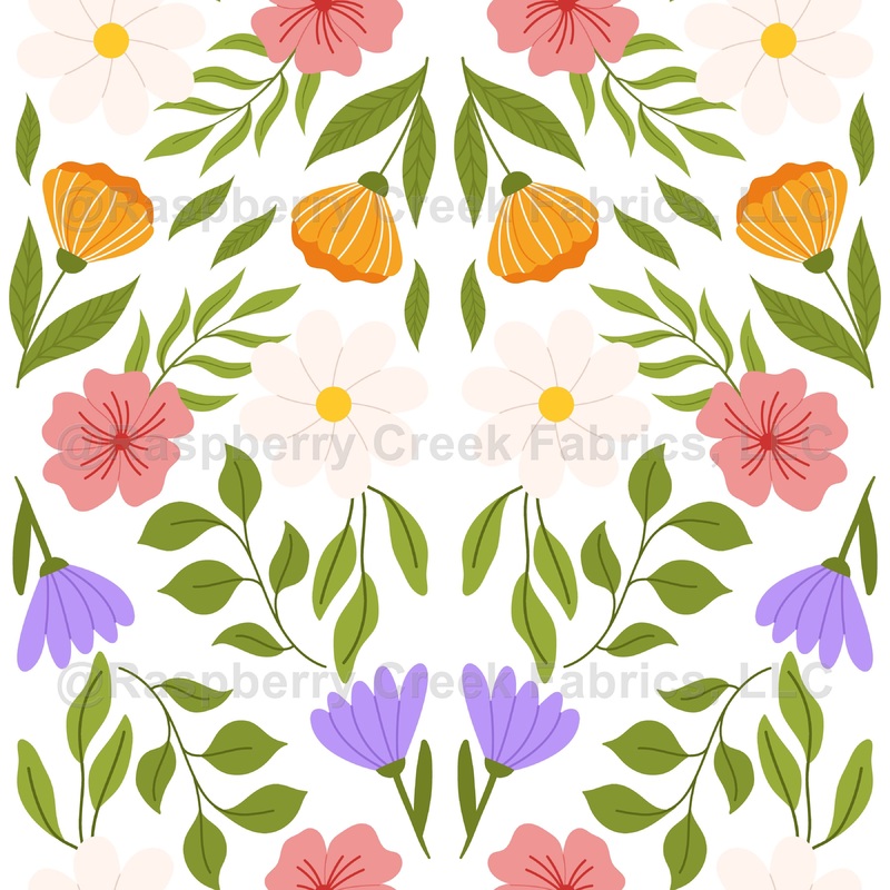 Fresh Spring Floral Pattern with Delicate Blooms