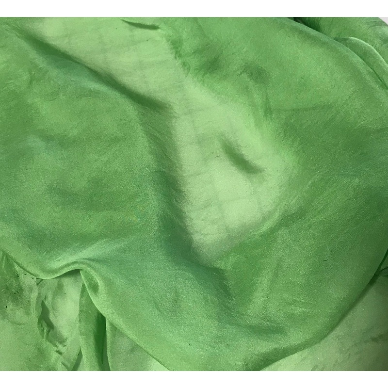 Pear Green - Hand Dyed Soft Silk Organza