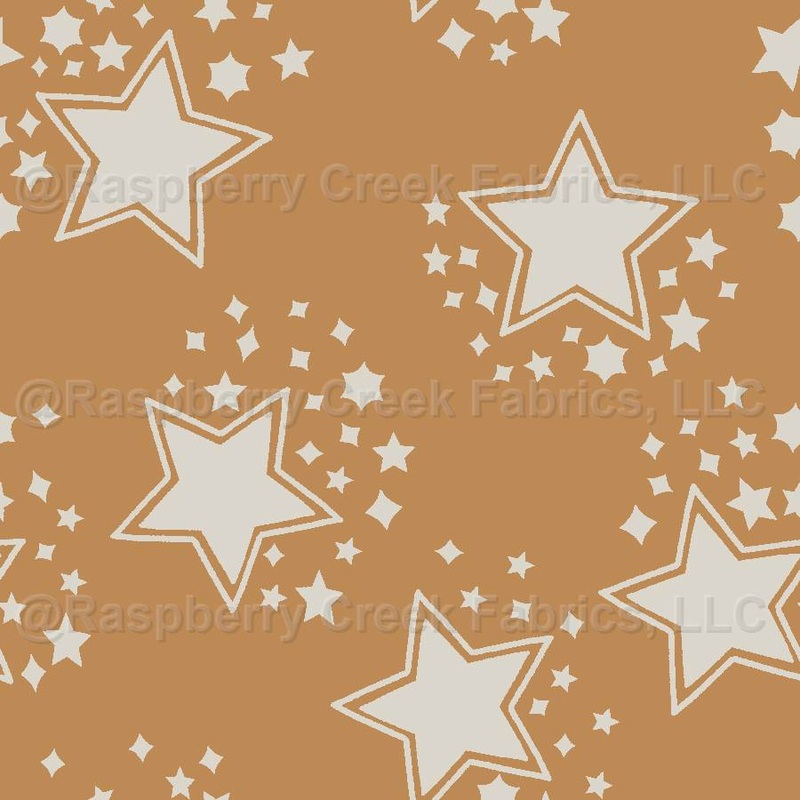 Playful Star Scatter on Tan Versatile Modern Kids & Holiday Pattern