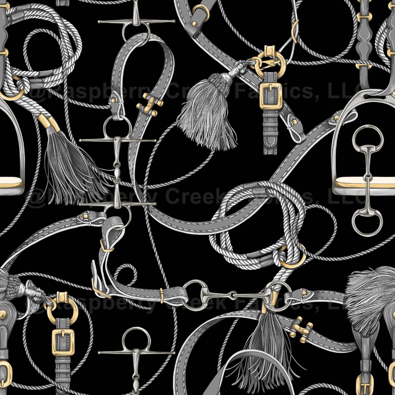 Rider Chic - Black with Grey Tack Fabric