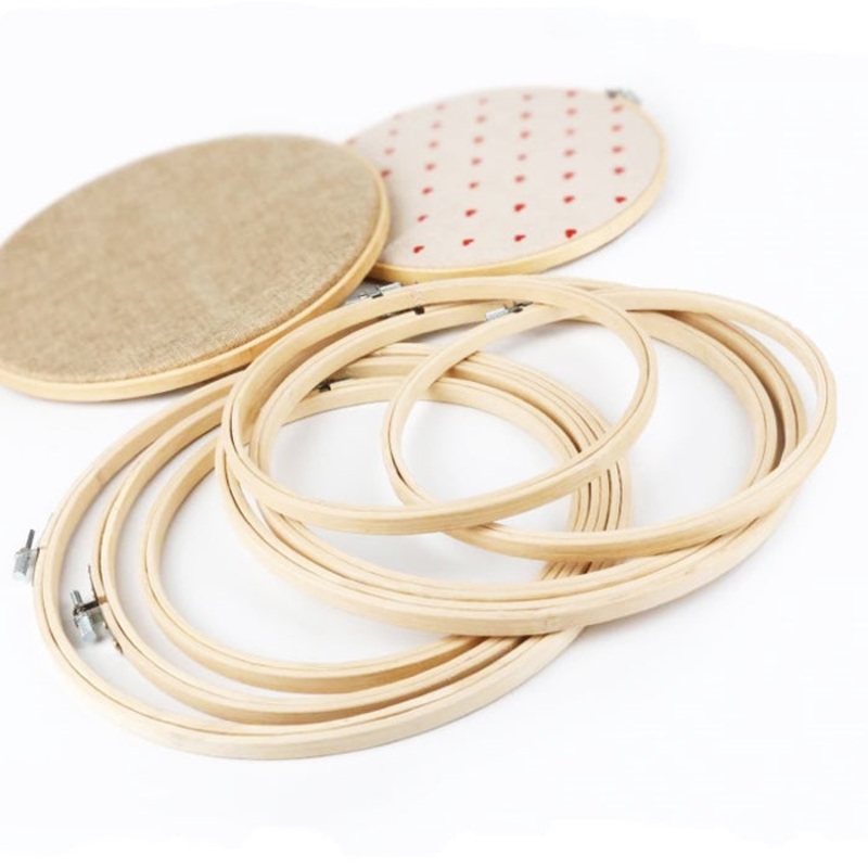 Wooden Round Embroidery Hoops - 7 Inch
