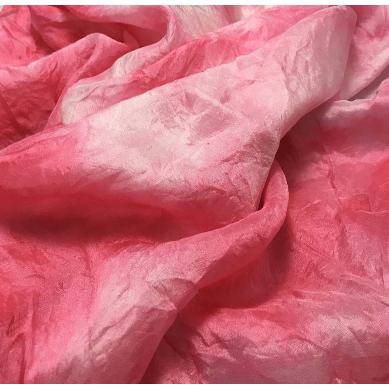 Bubblegum Pink - Hand Dyed Silk Habotai