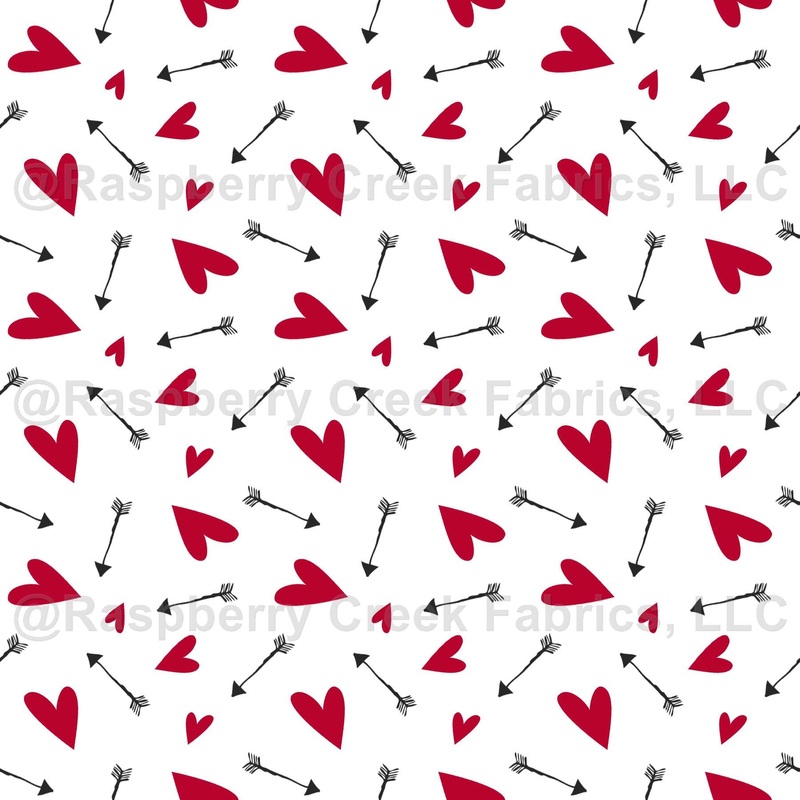 Red, Black, Arrow Hearts, Be Mine by Diana Rammell