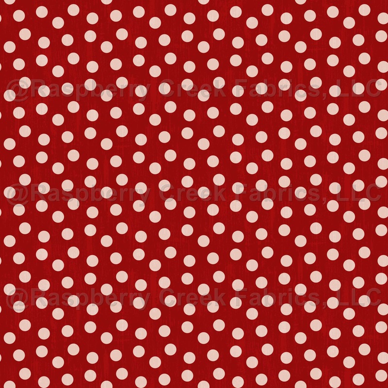 Red Polka Dot Nondirectional on Icy Red Faux Texture Ground