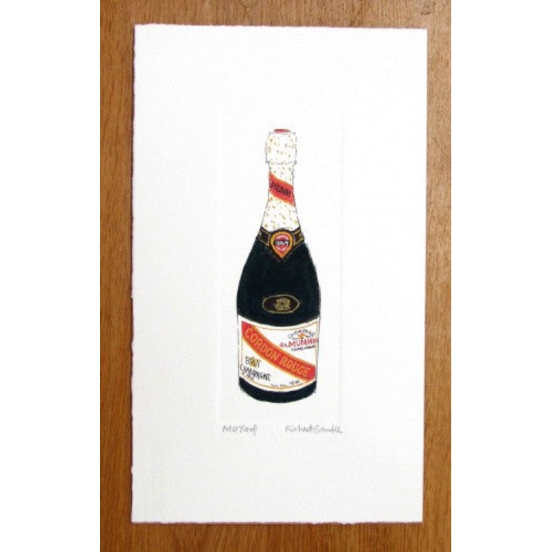 Richard Bramble artist print Cordon Rouge Mumm Champagne