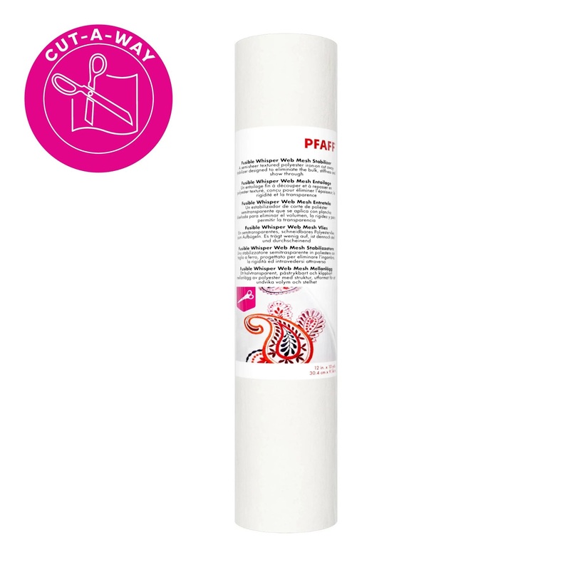 PFAFF Fusible Whisper Web Mesh Stabilizer 12 Inches x 10 Yards