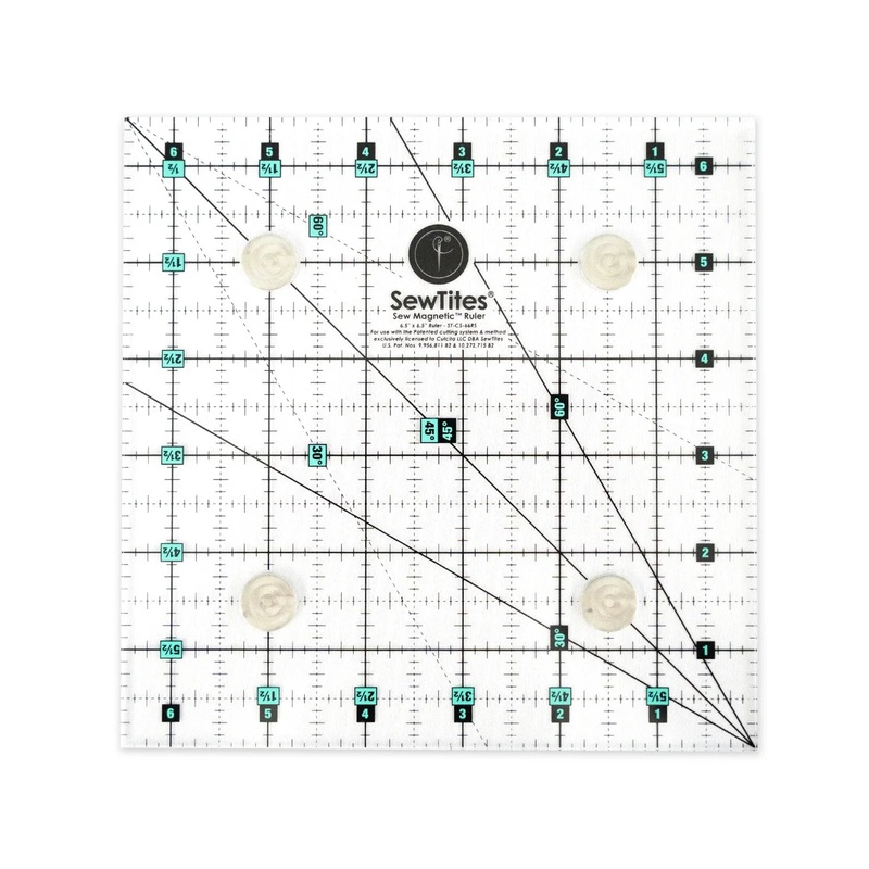 SewTites Sew Magnetic 6.5" X 6.5" Ruler - Left Handed