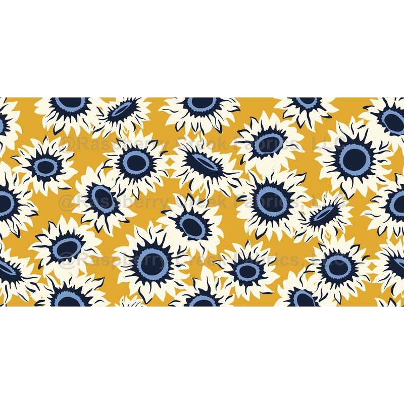 Countryside Sunflower Mustard Pattern