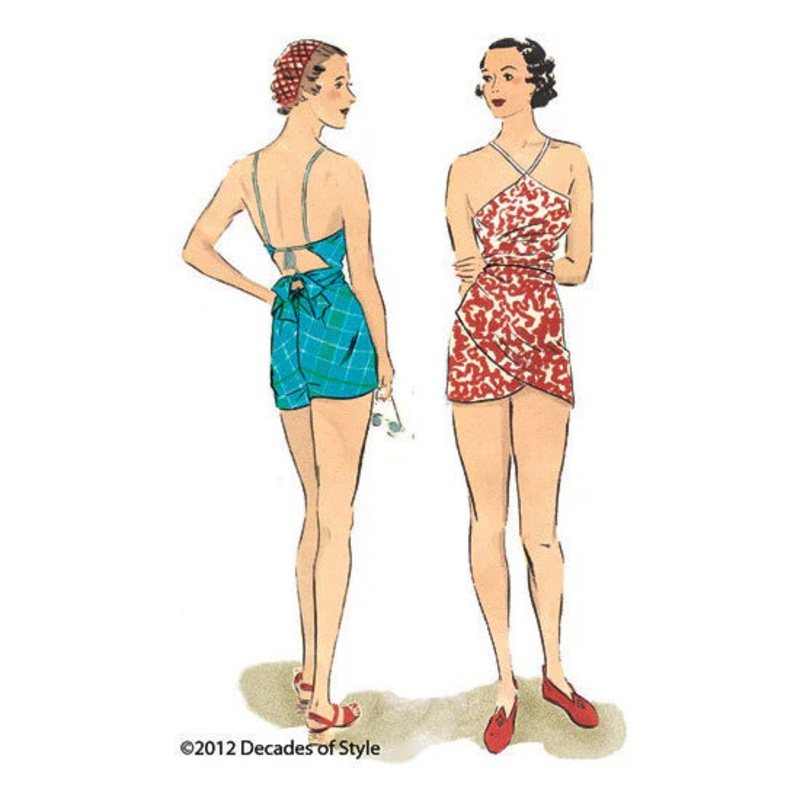 Decades of Style - #3013 1930s Beach Romper - PDF and Printed Pattern