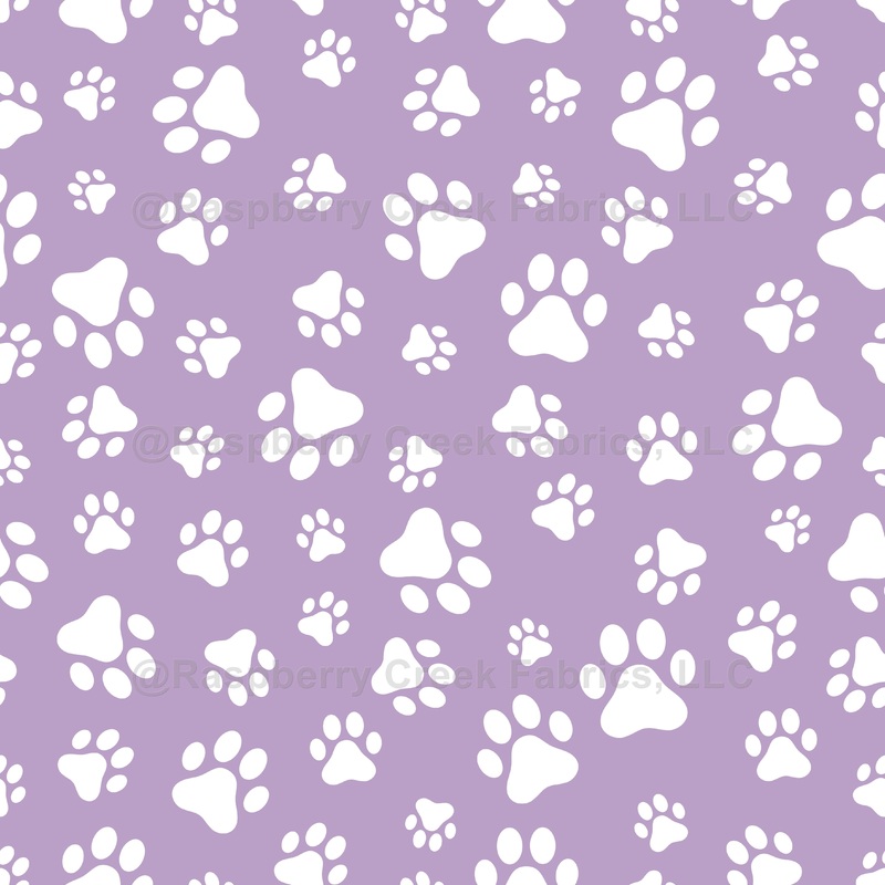 Pattern Of Paws, White Paws, Dog Paws, Purple