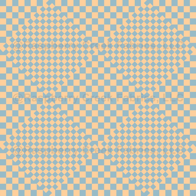 Retro blue and yellow abstract