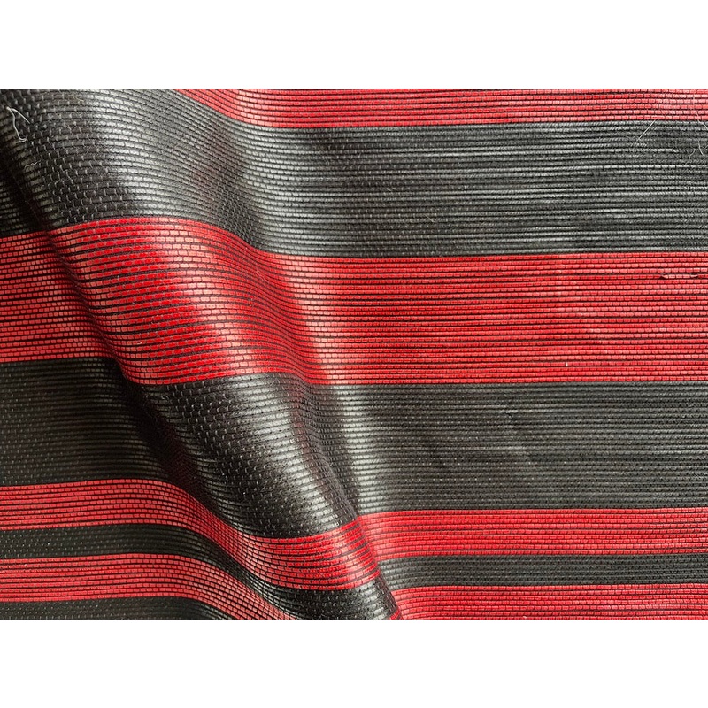 Striped Maraschino Cherry & Black Silk Blend Suiting