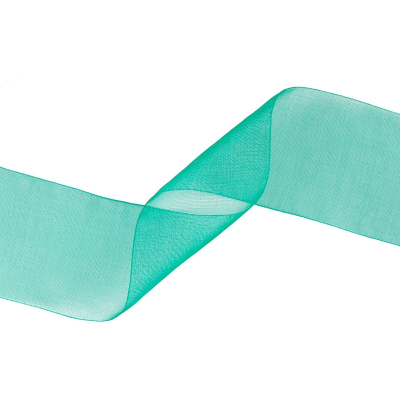 1 1/2" Green Sheer Ribbon