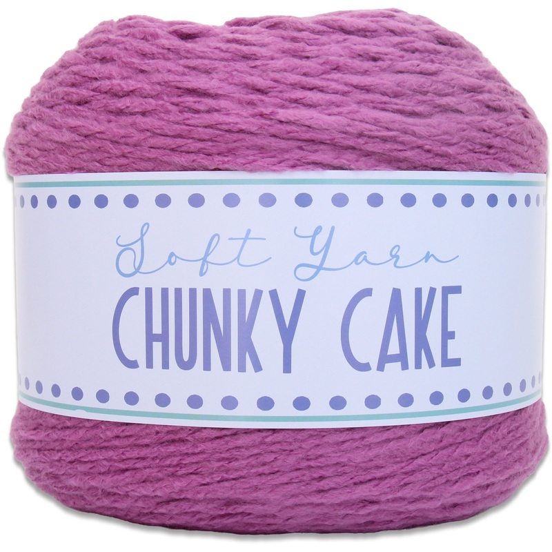 Chunky Yarn Big Cake - Magenta, 300g (316 Yards) Thick Super Bulky #6