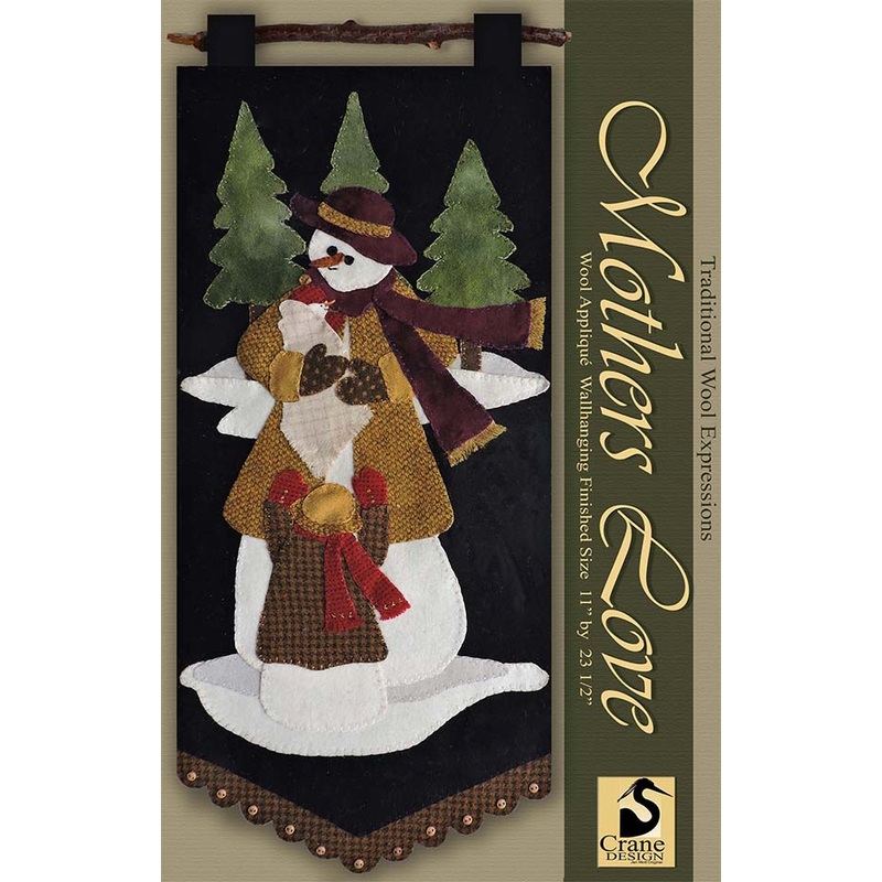 MOTHER'S LOVE - Wool Applique Pattern - Wall Hanging