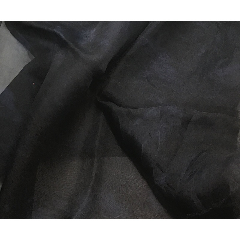 Dark Denim Blue - Hand Dyed Silk Organza (1/2 Yard)