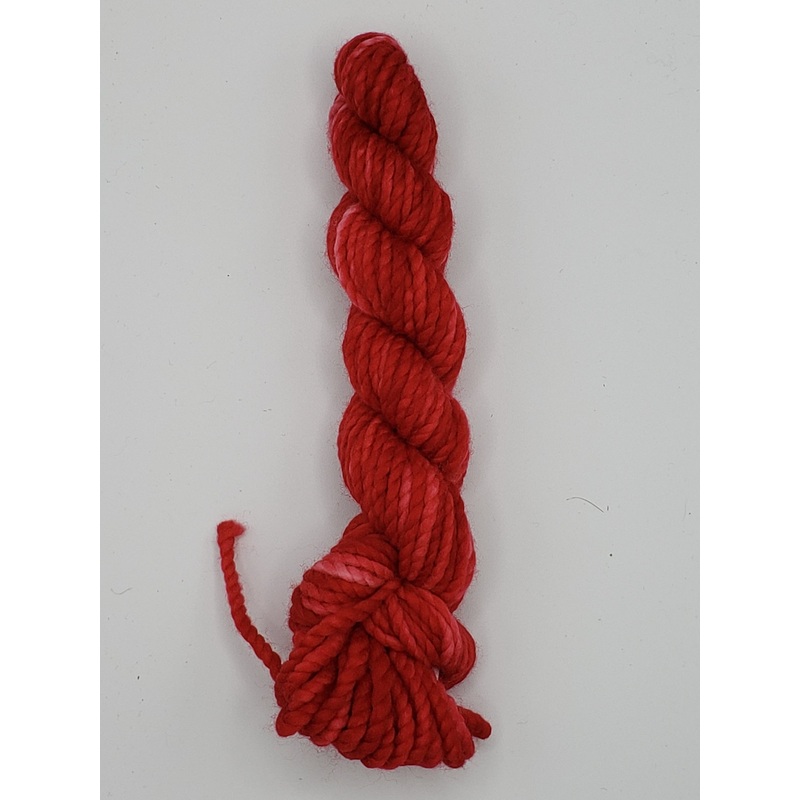 Othello Merino Mini-Skein - RED POPPY - 1100 Hand Dyed Chunky Yarn 25GR - B2