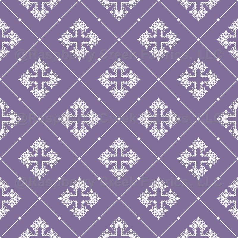 Purple Damask, Baroque Pattern, French Damask, Venetian Damask